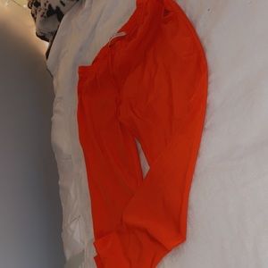 Orange flowy pants